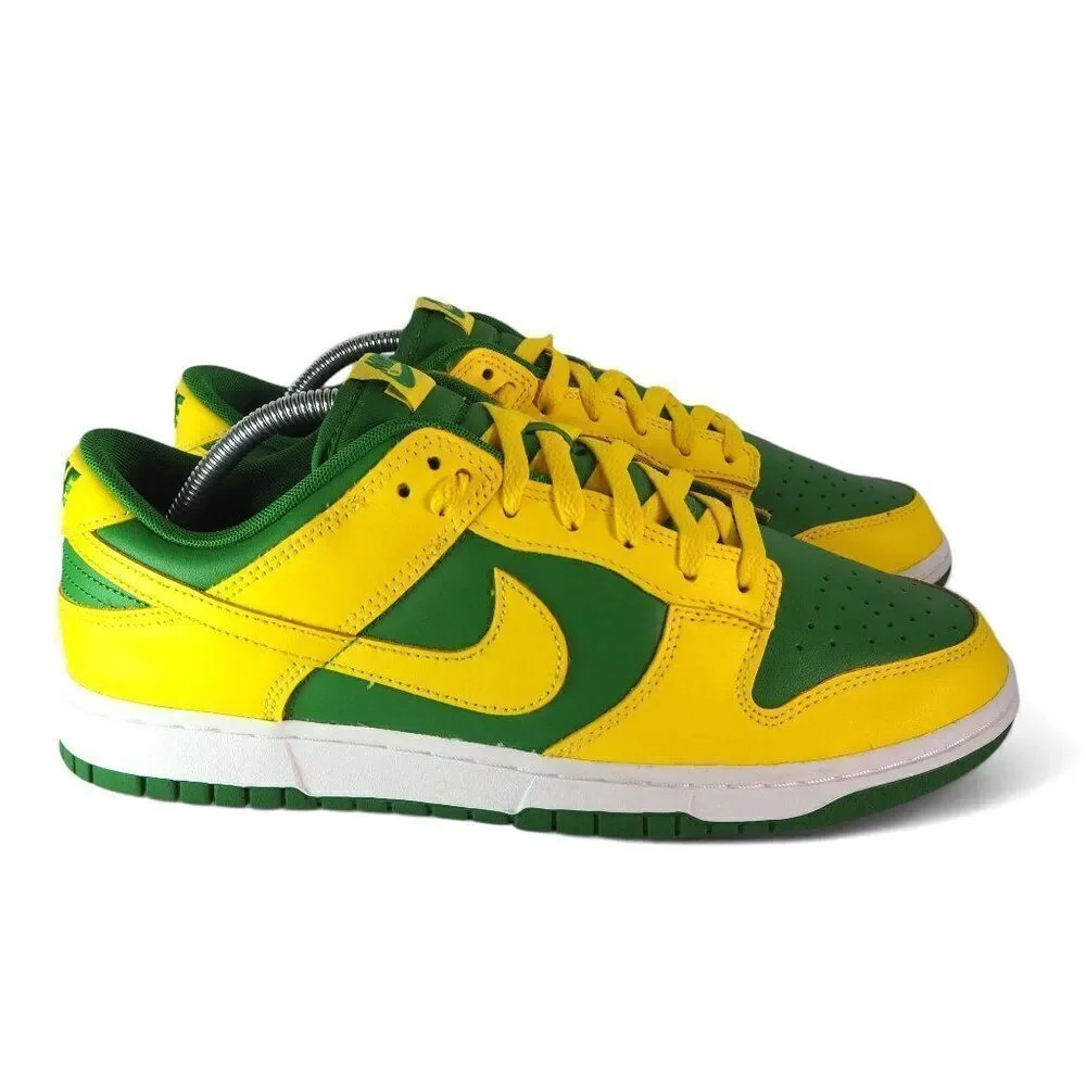 Nike Dunk Low‎ 'Reverse Brazil' Classic 2-Tone Sneakers DV0833-300 Men's 10.5